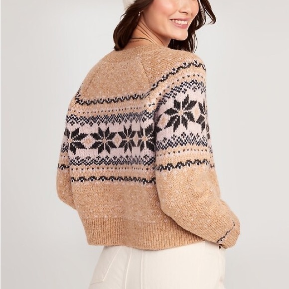 Old Navy Holiday Fair Isle Cardigan Sweater - Picture 2 of 8